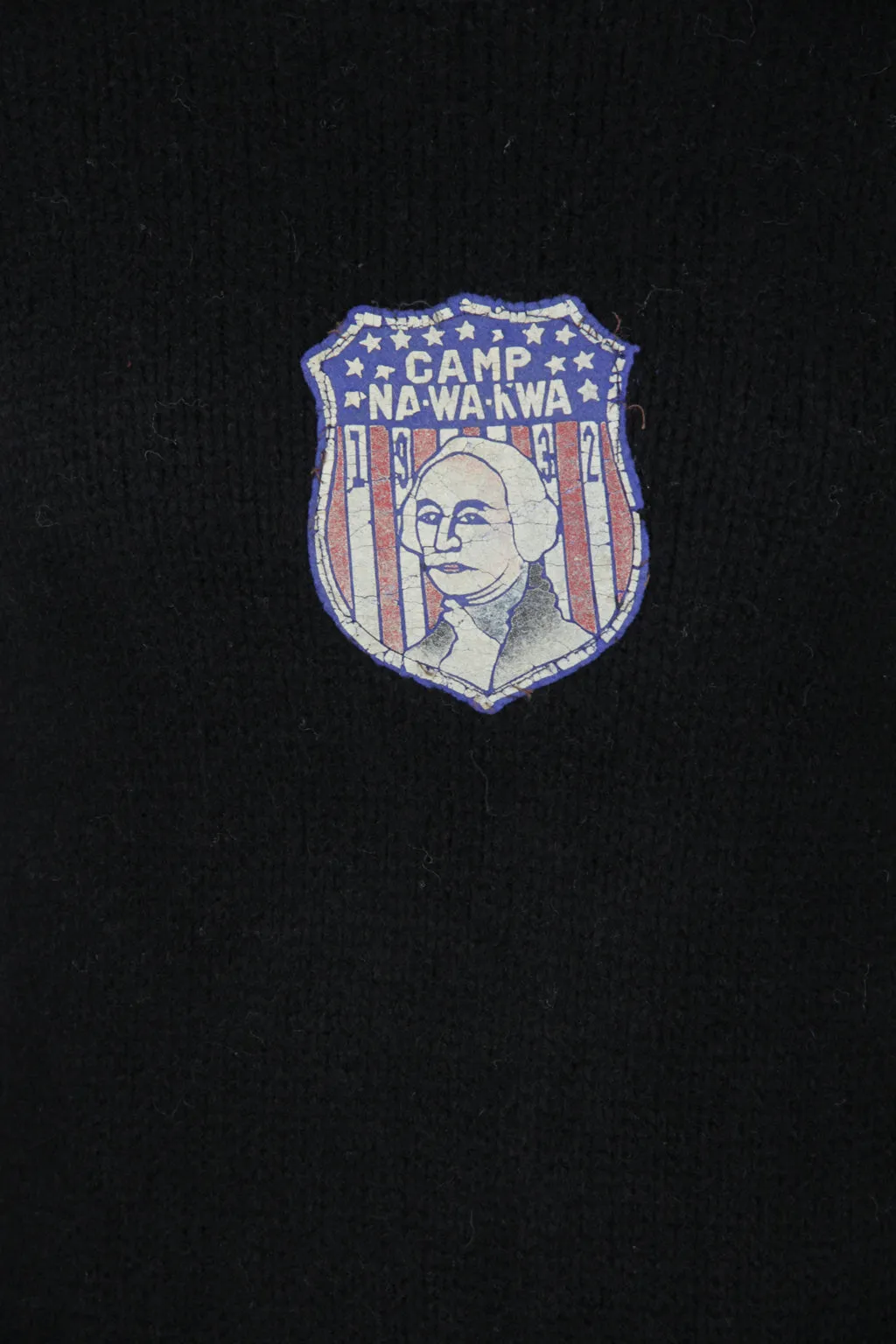 1930s heavy knit with 1932 patch featuring George Washington - S