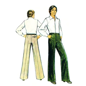 1970s Sewing Pattern, Men’s Trousers - Waist: 30 – 39” (76 – 99cm) Multisized