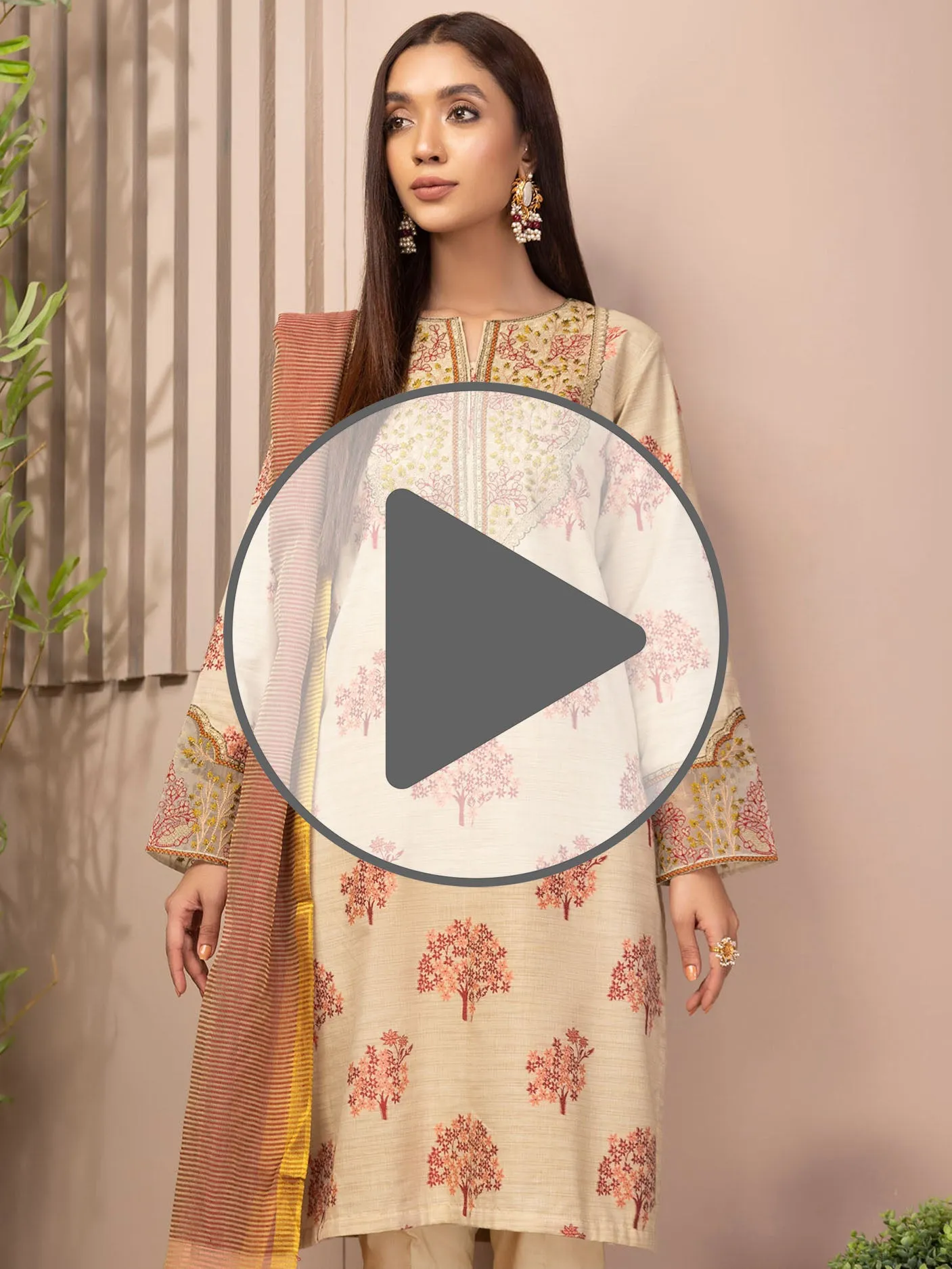 3 Piece Jacquard Suit-Embroidered (Unstitched)