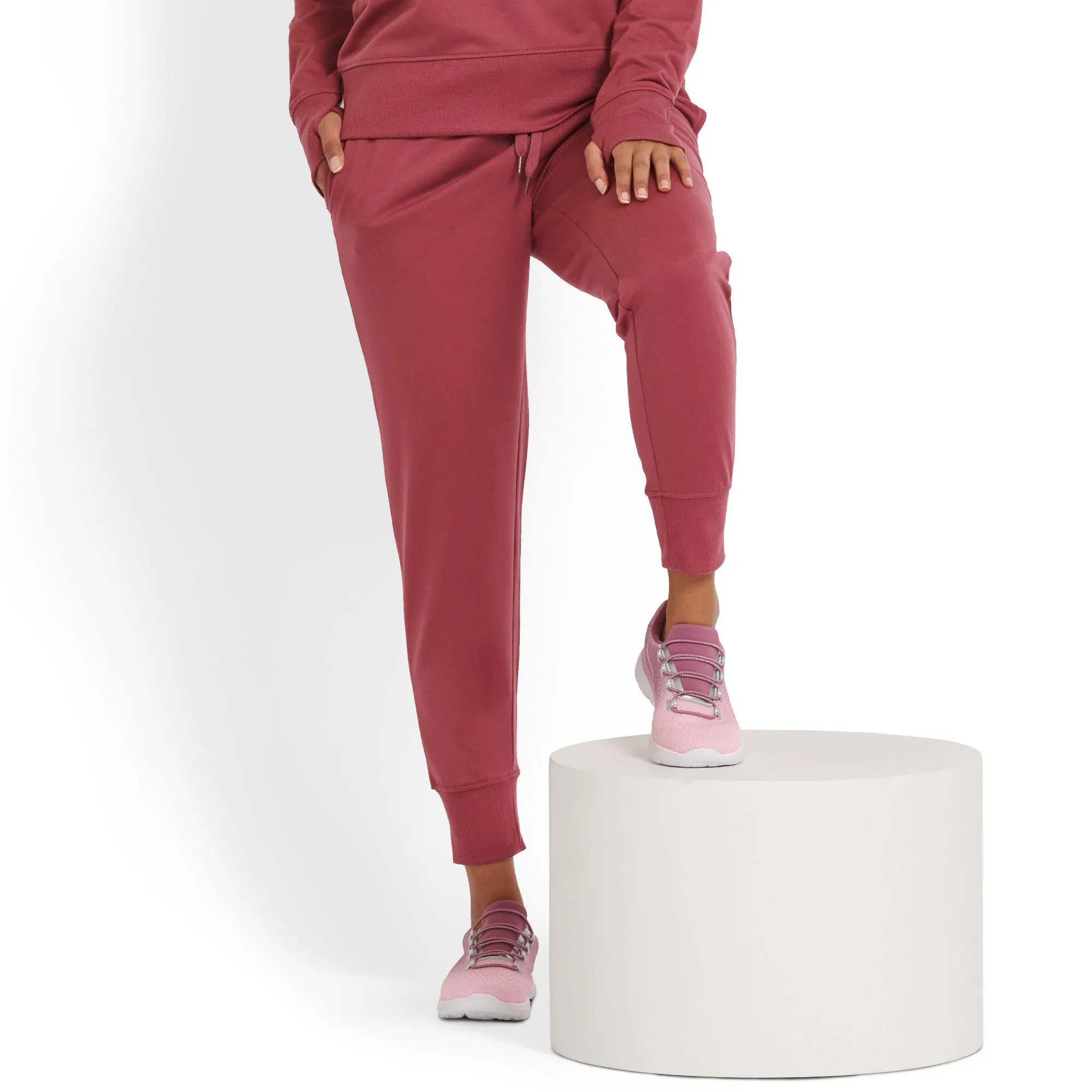 ACX Active Women's Ankle-Length Fleece Knit Joggers