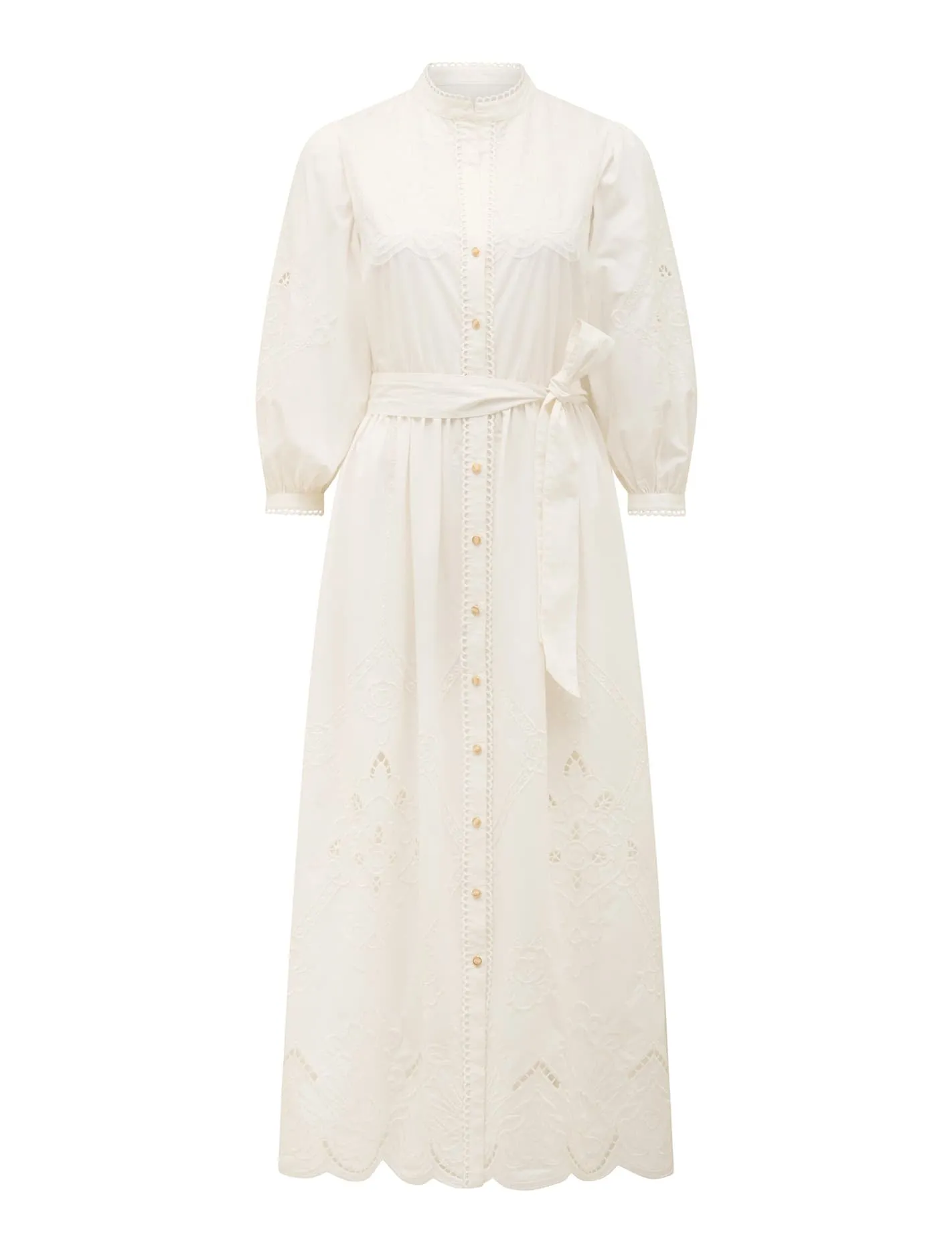 Aisha Broderie Midi Dress