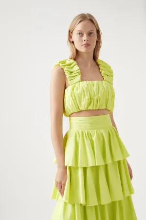 Aje Medina Maxi Skirt and Top Green