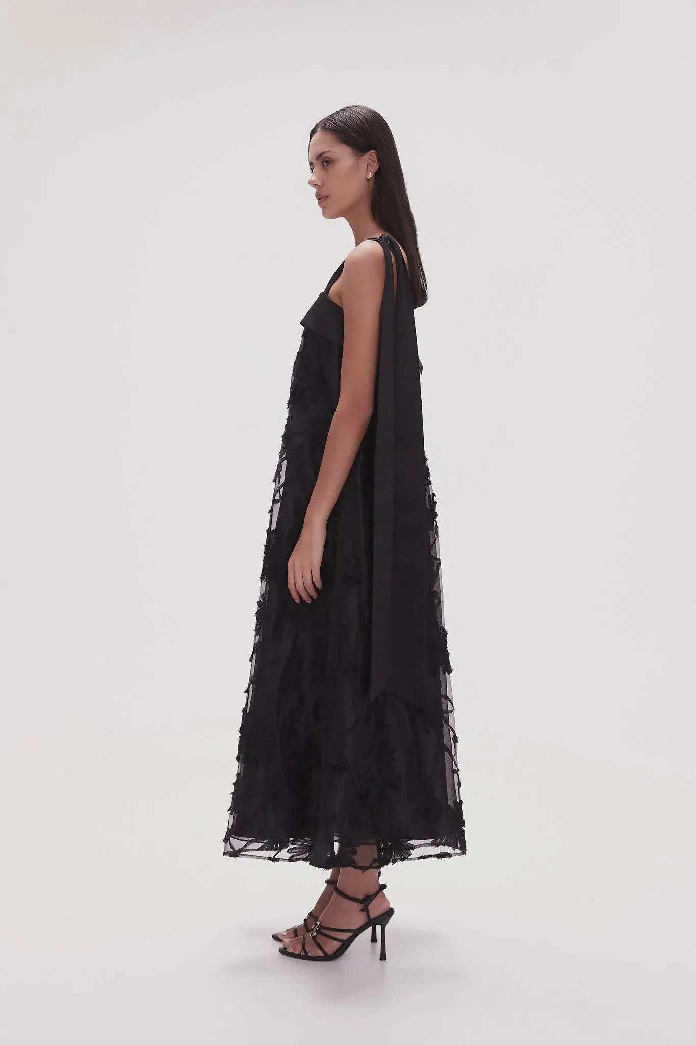 Aje Ursula Midi Dress In Black Size AU 8