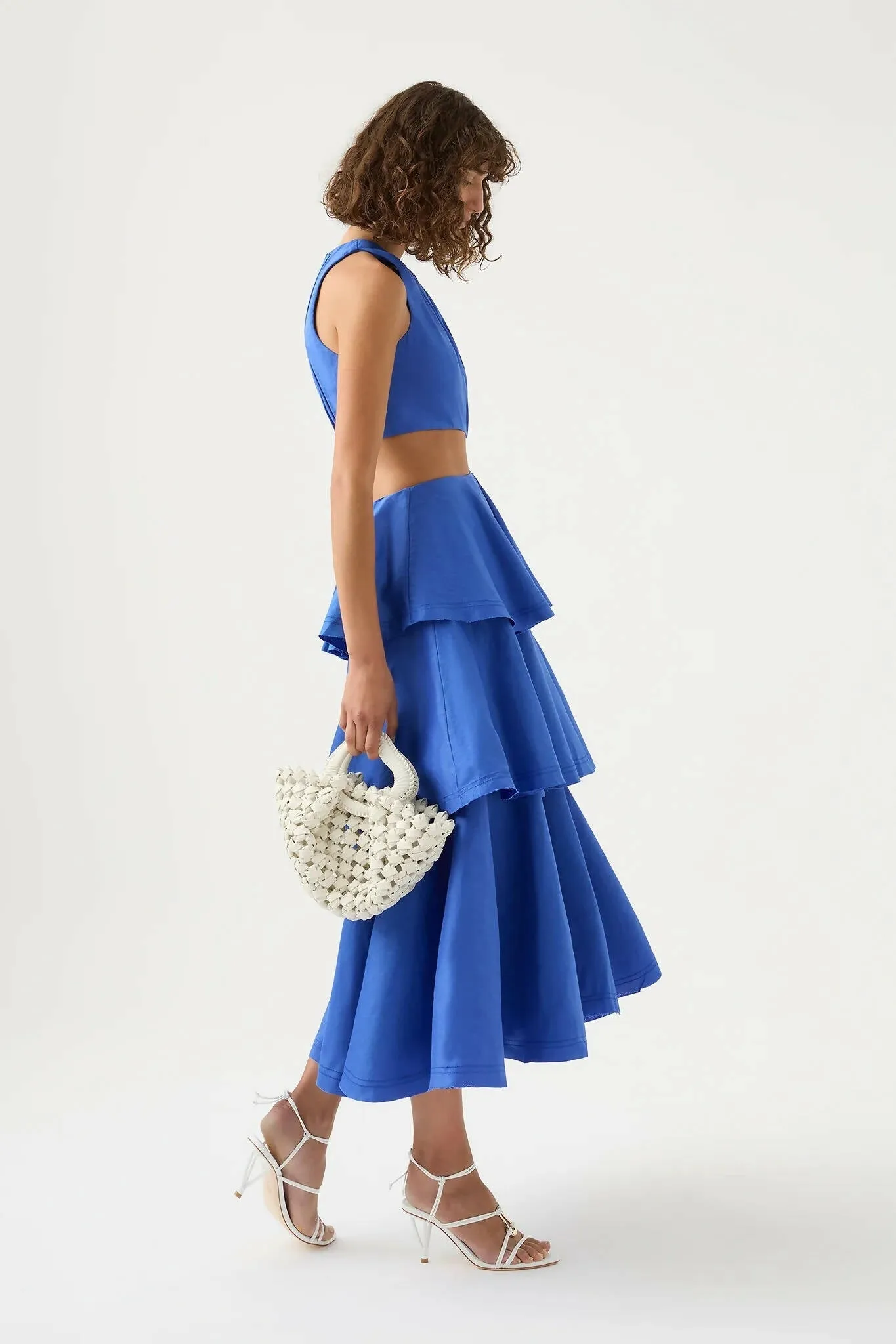 Aje Wave Cut Out Ring Midi Dress