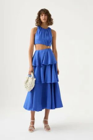 Aje Wave Cut Out Ring Midi Dress