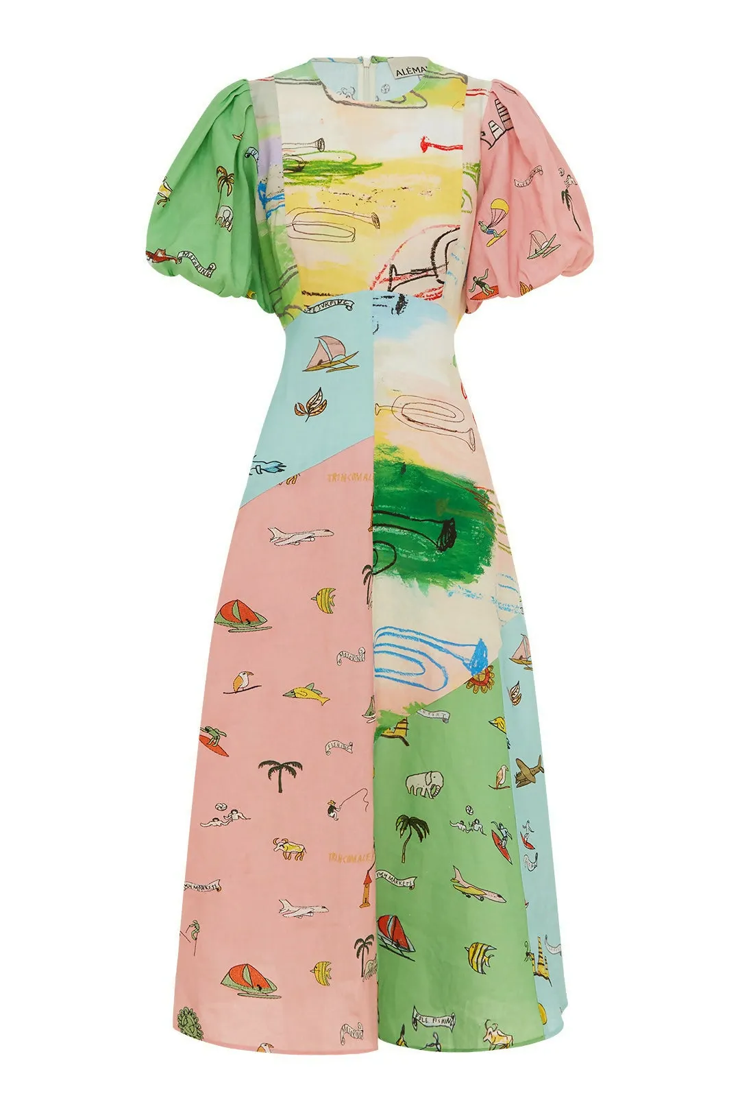 Alemais Jet Midi Dress Multi Size 12