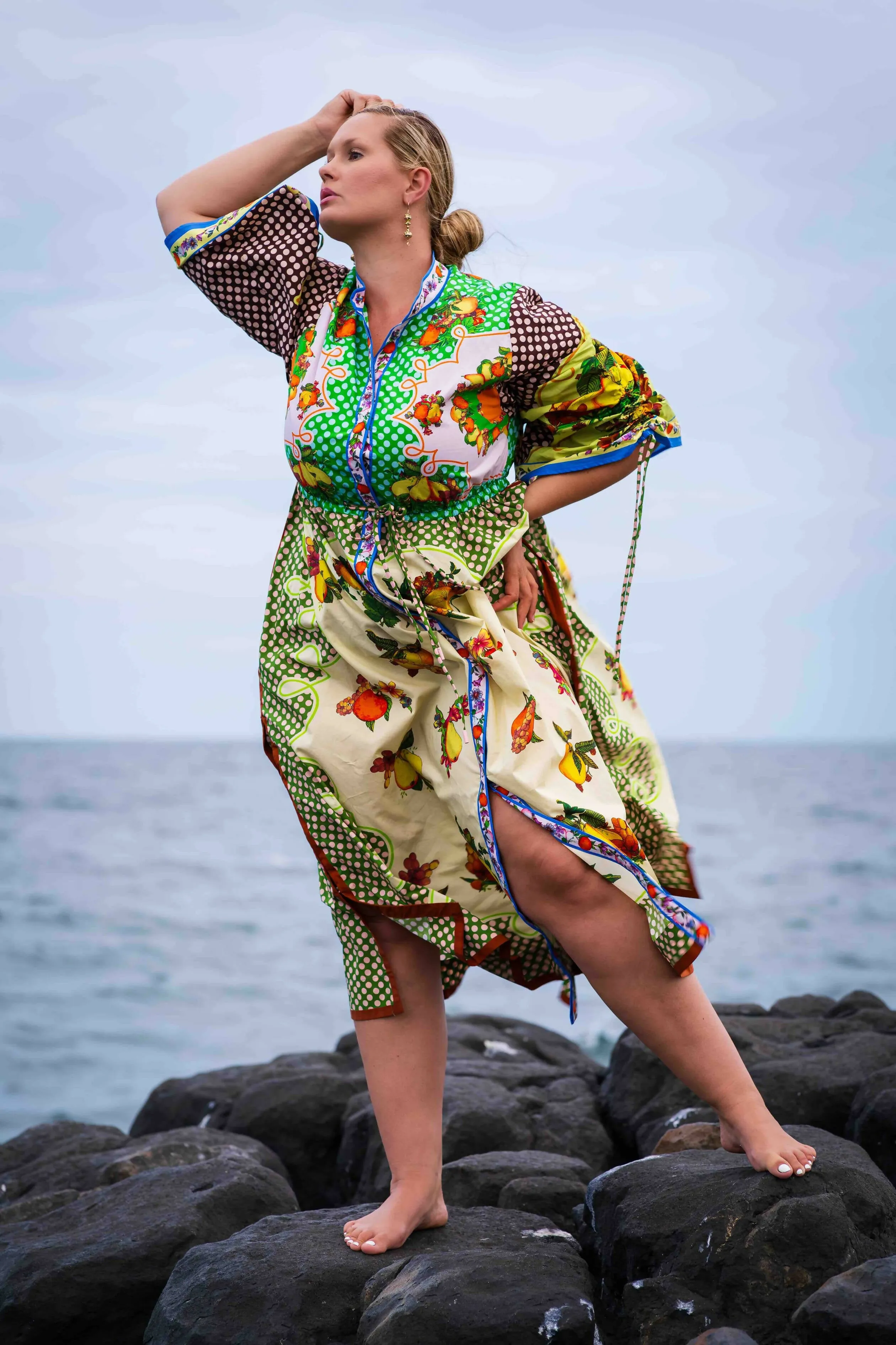 Alemais Lemonis Midi Shirtdress Multi Print Size 12 , 14 & 16