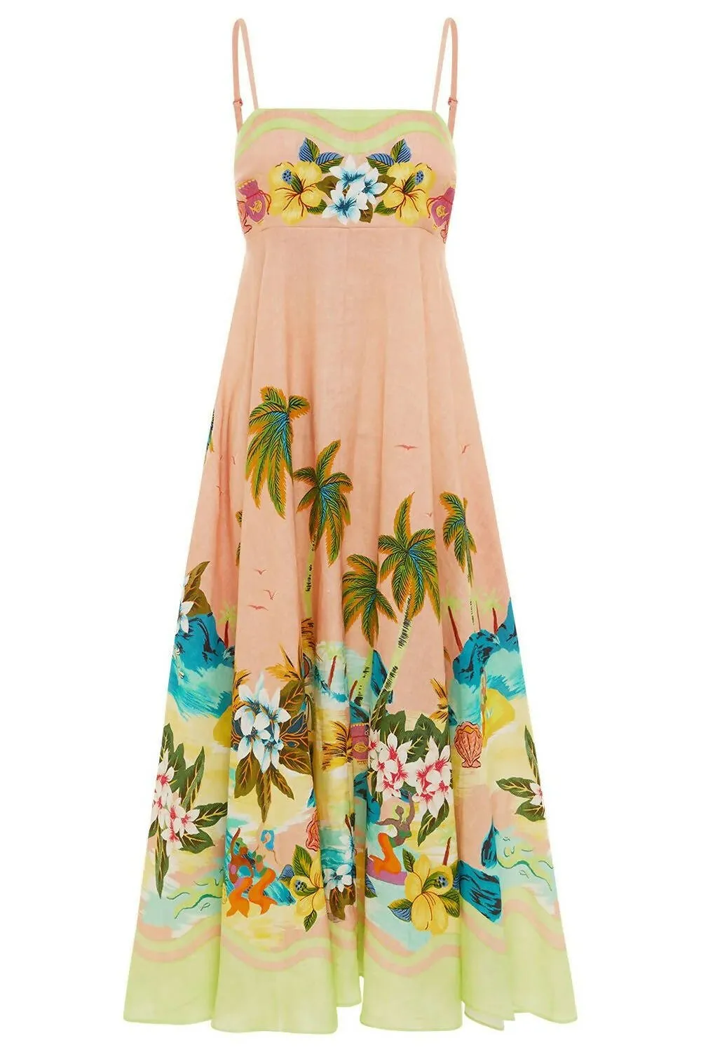 Alemais Mermaid Point Sundress in Guava 12