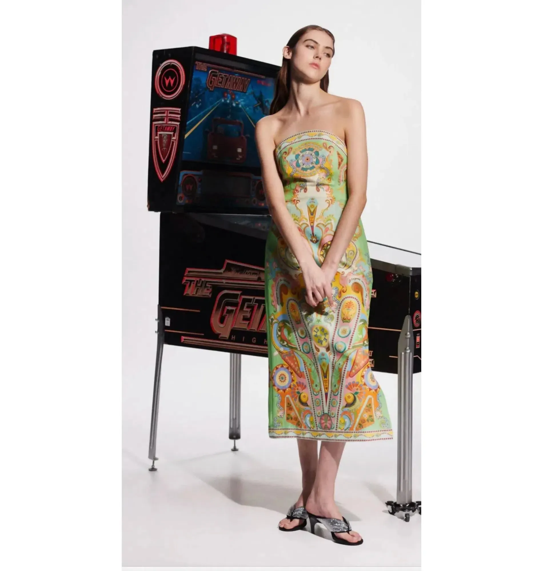 Alemais Pinball Bodice Dress Print Size AU 8