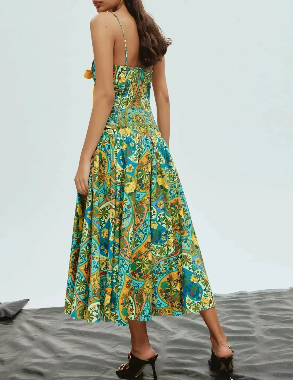 Alemais Sofie Midi Dress Multi Size 10