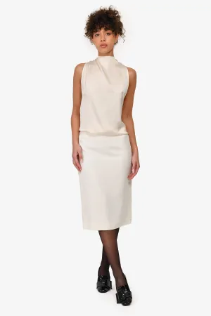 Alexander McQueen Cream Midi Skirt Size 44