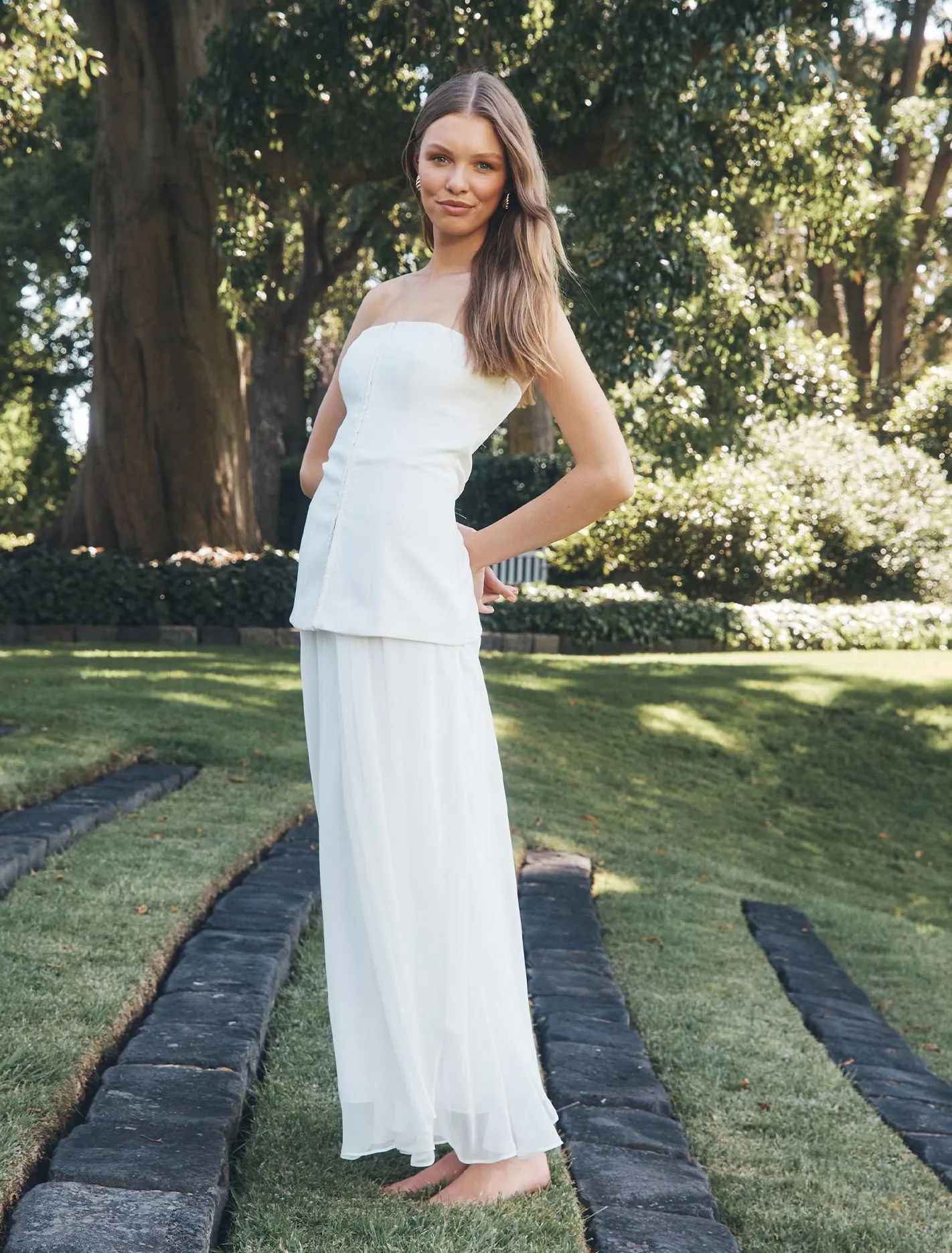 Alexis Hook and Eye Sheer Midi Dress