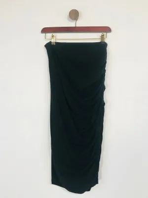 Alice   Olivia Women's Ruched Pencil Midi Skirt  | S UK8 | Black