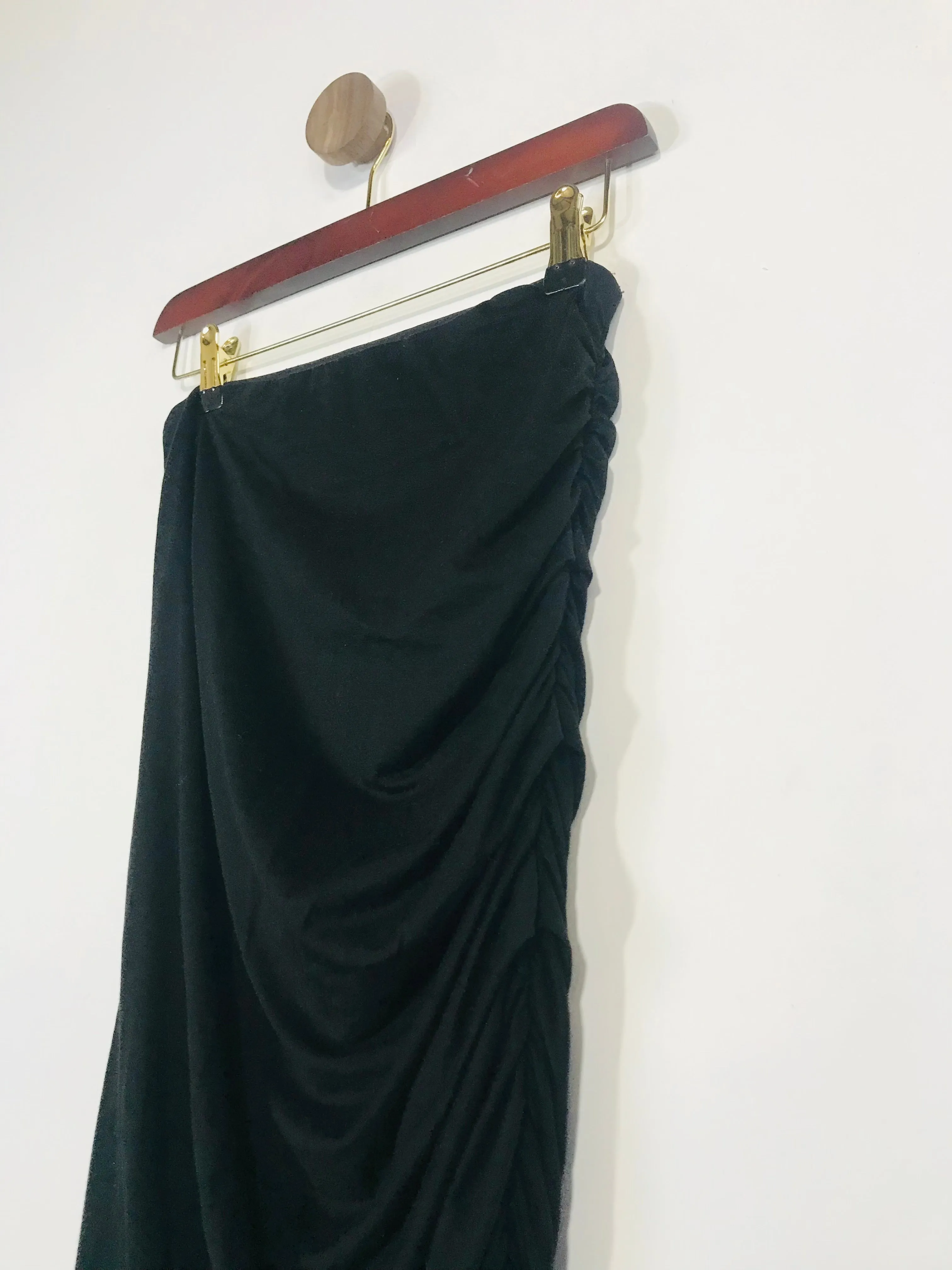 Alice   Olivia Women's Ruched Pencil Midi Skirt  | S UK8 | Black