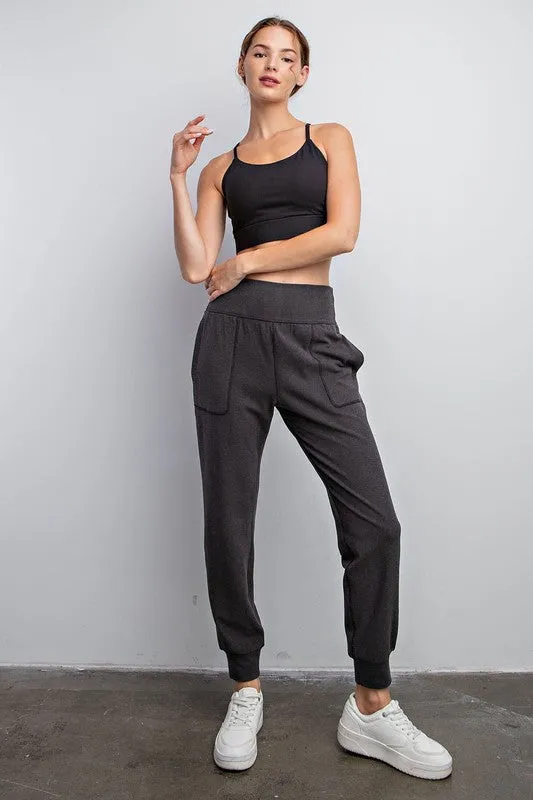 Amber Ribbed Joggers