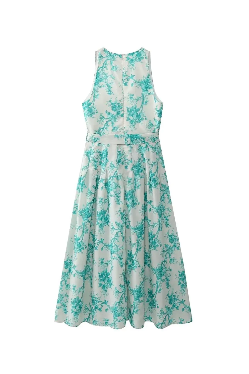 'Amelia' Sleeveless Printed Midi Dress