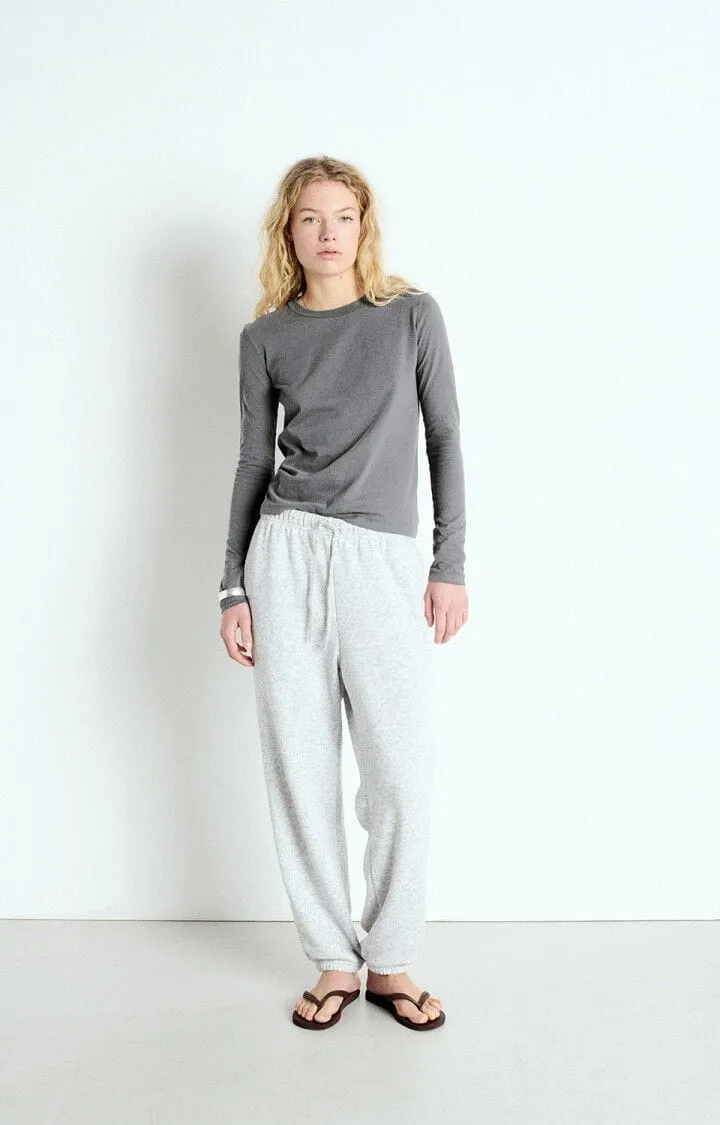 Amercican Vintage Gamipy Long Sleeve T-Shirt in Steel Grey