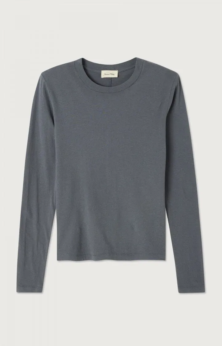 Amercican Vintage Gamipy Long Sleeve T-Shirt in Steel Grey