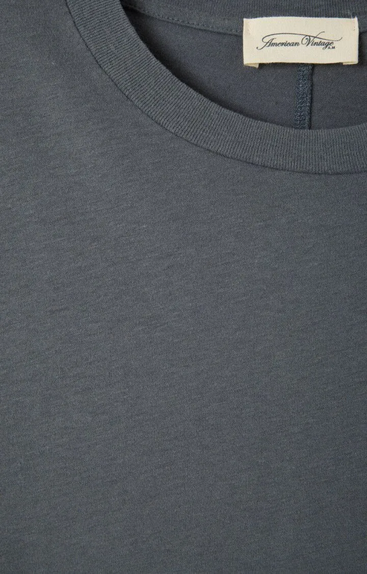 Amercican Vintage Gamipy Long Sleeve T-Shirt in Steel Grey