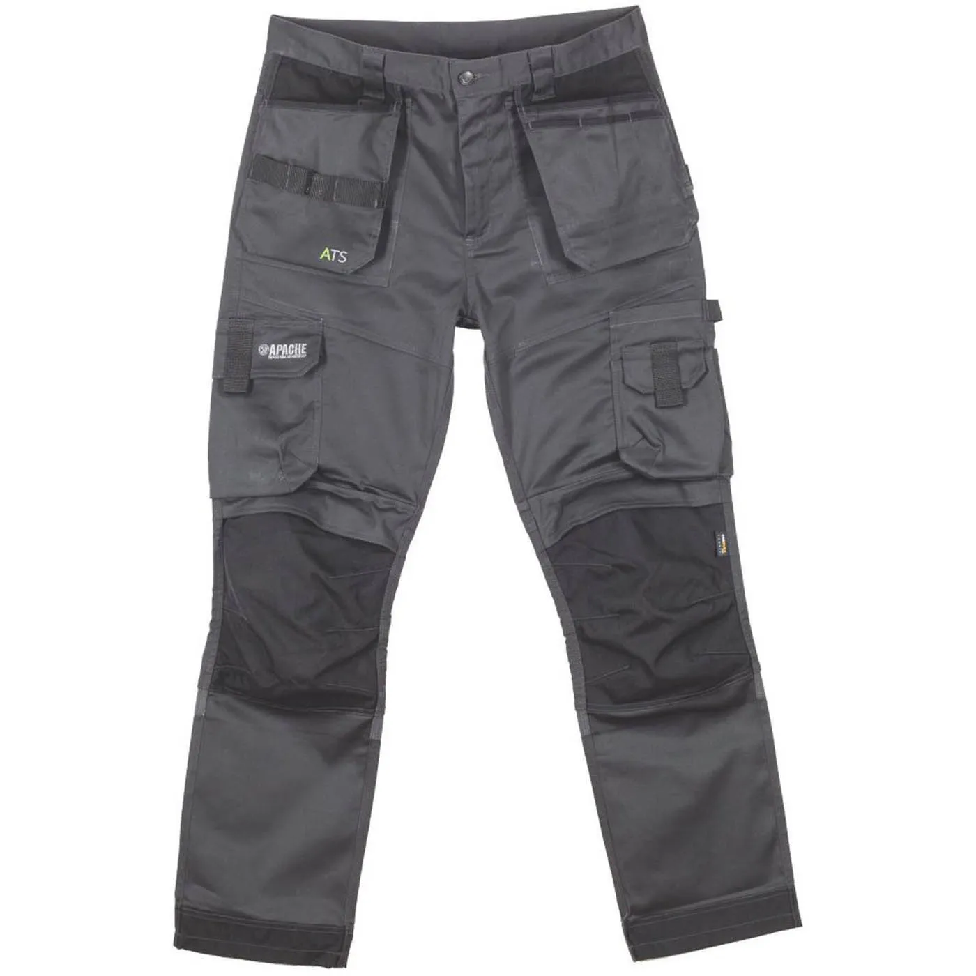 Apache Mens Work Trousers Stretch Cargo Breathable Low Rise Grey 36" W 33" L
