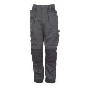 Apache Mens Work Trousers Stretch Cargo Breathable Low Rise Grey 36" W 33" L