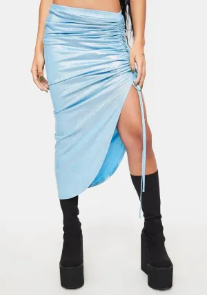 Aqua Mirror Ball Moves Ruched Skirt
