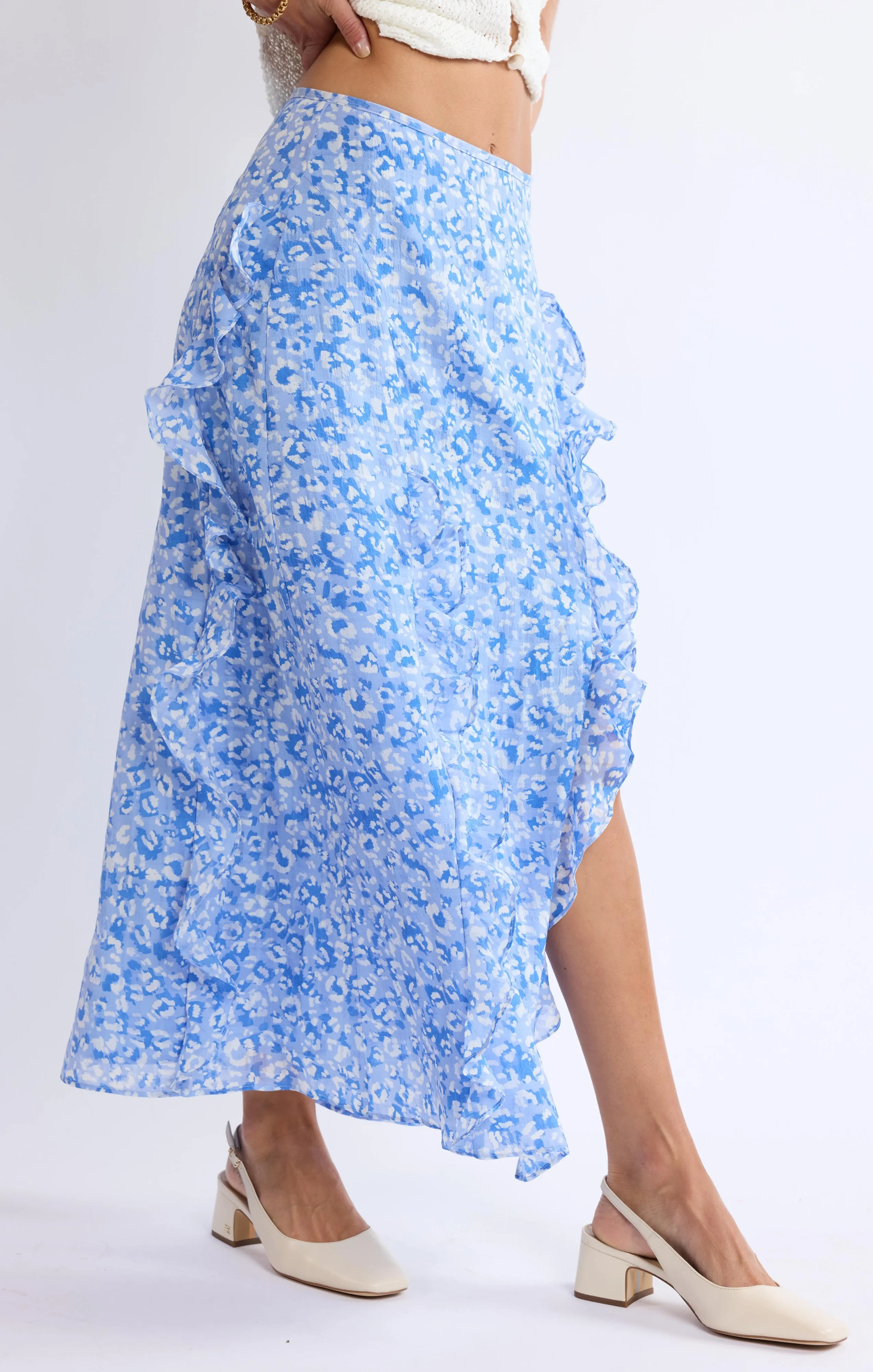 Arcadia Ruffle Midi Skirt