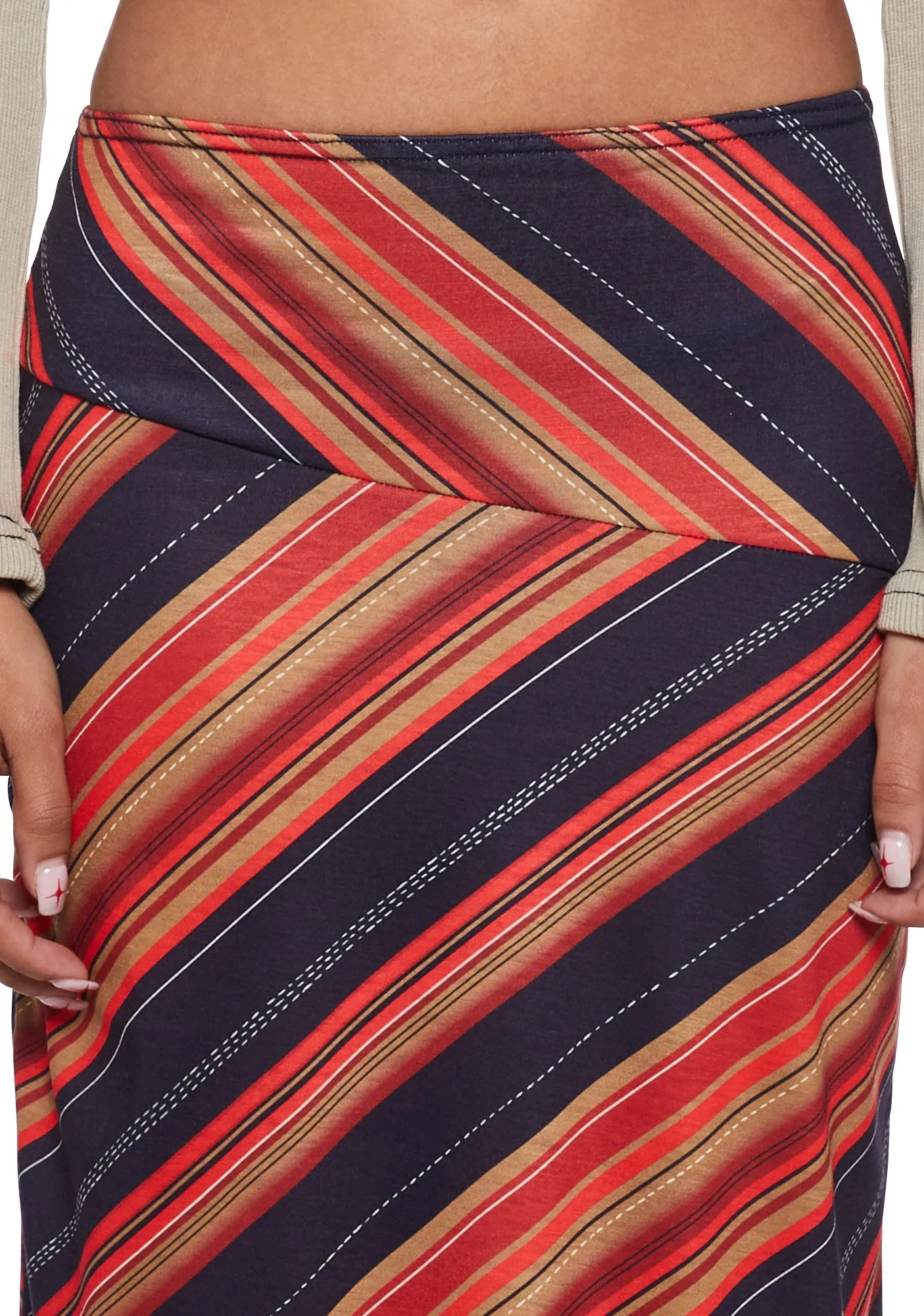 Asymmetric Midi Skirt