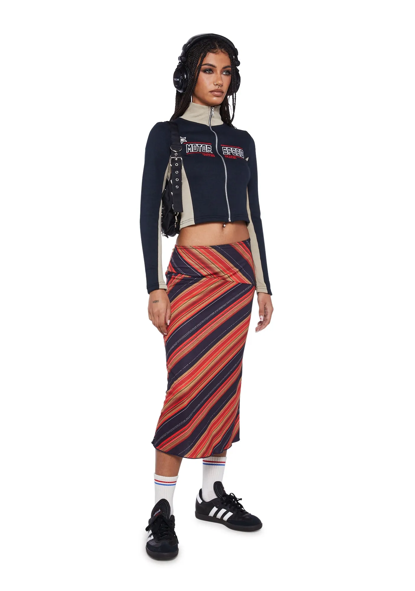 Asymmetric Midi Skirt