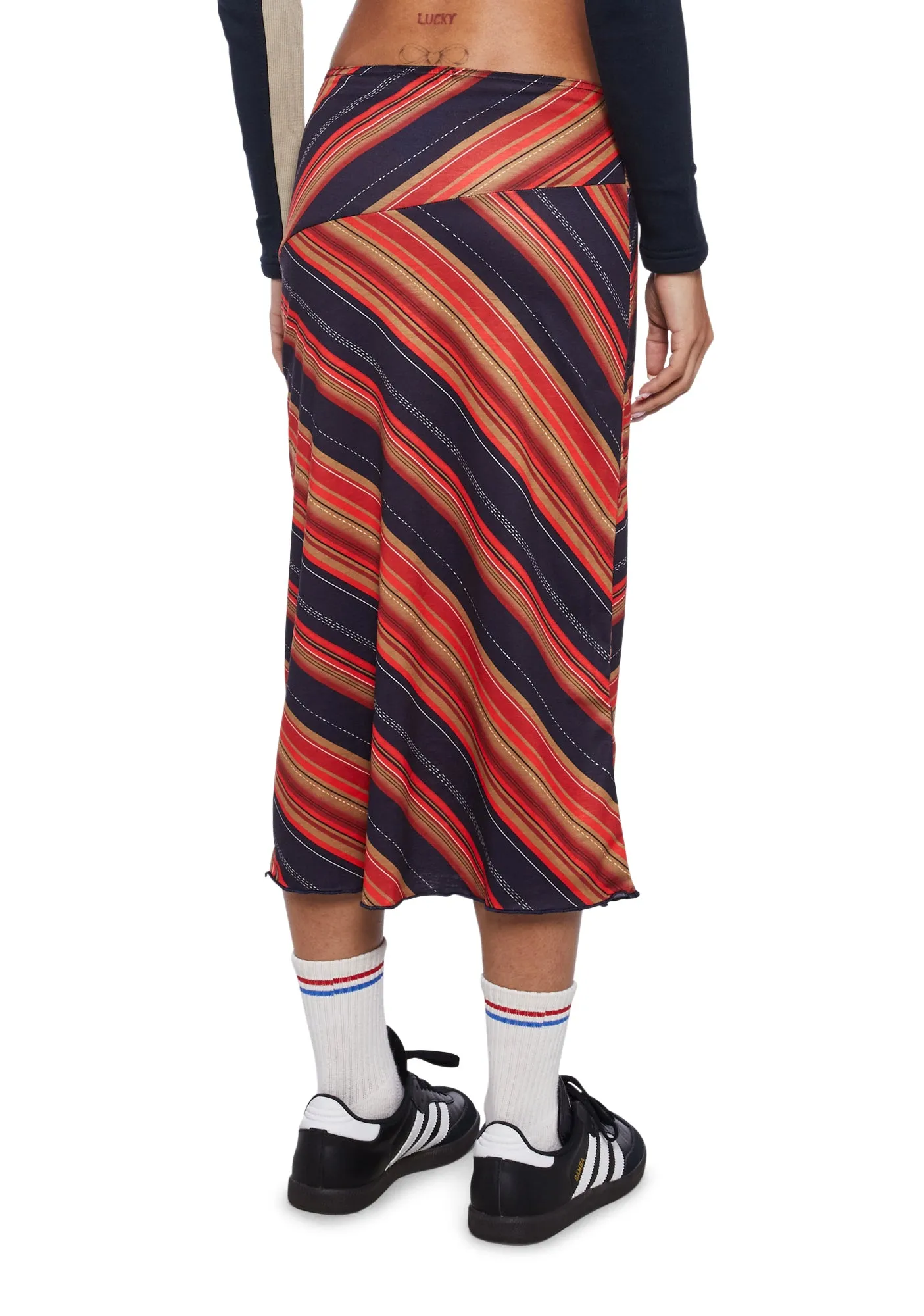Asymmetric Midi Skirt
