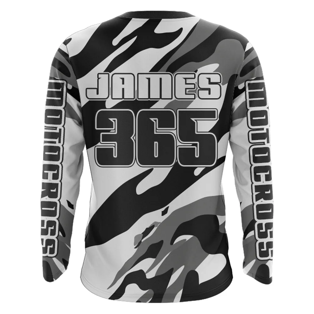 ATV Motocross Jersey Cow Pattern Upf30  Quad Bike Shirt Off-Road Racing Jersey Men ATV Motorcycle