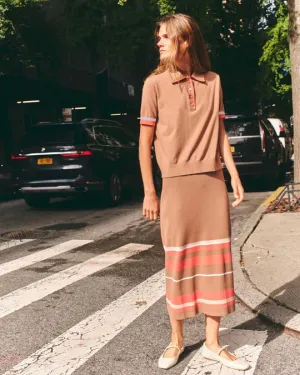 Avril Midi Skirt, Camel