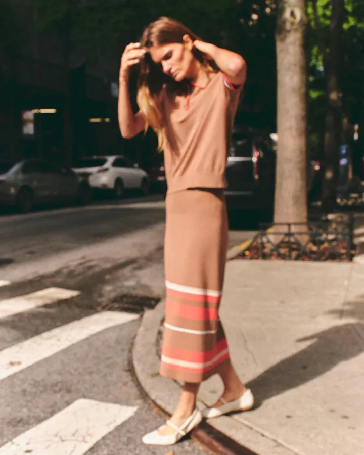 Avril Midi Skirt, Camel