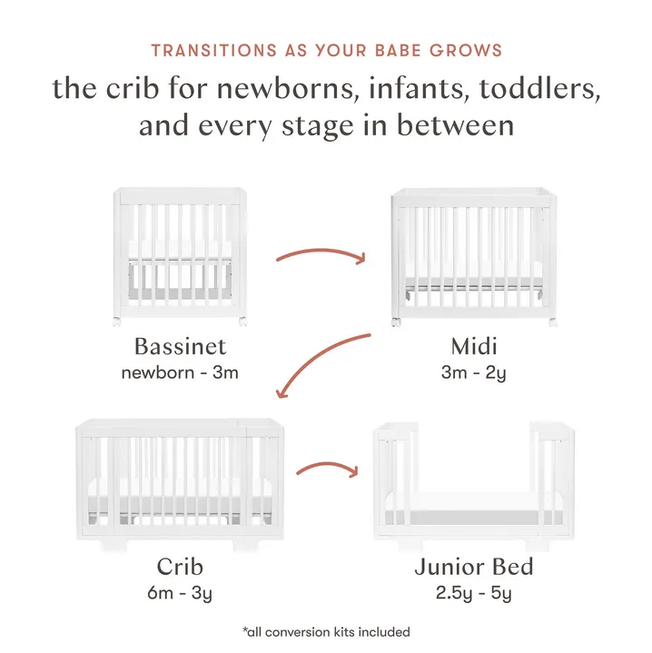 Babyletto Yuzu 8-in-1 Convertible Crib with All-Stages Conversion Kits
