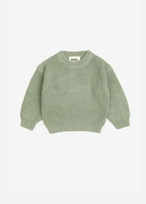 Basic Knit Oversized Sweater - Sage