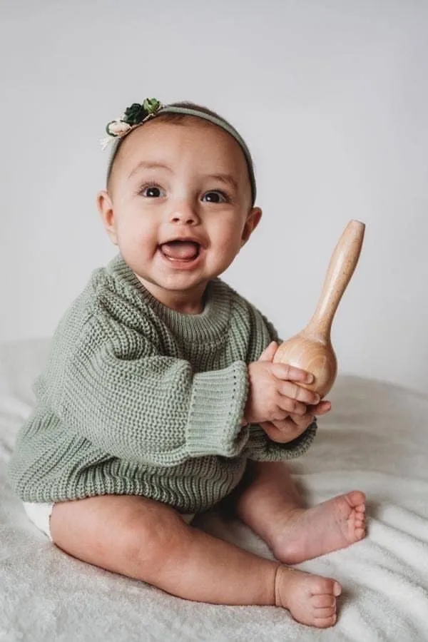 Basic Knit Oversized Sweater - Sage