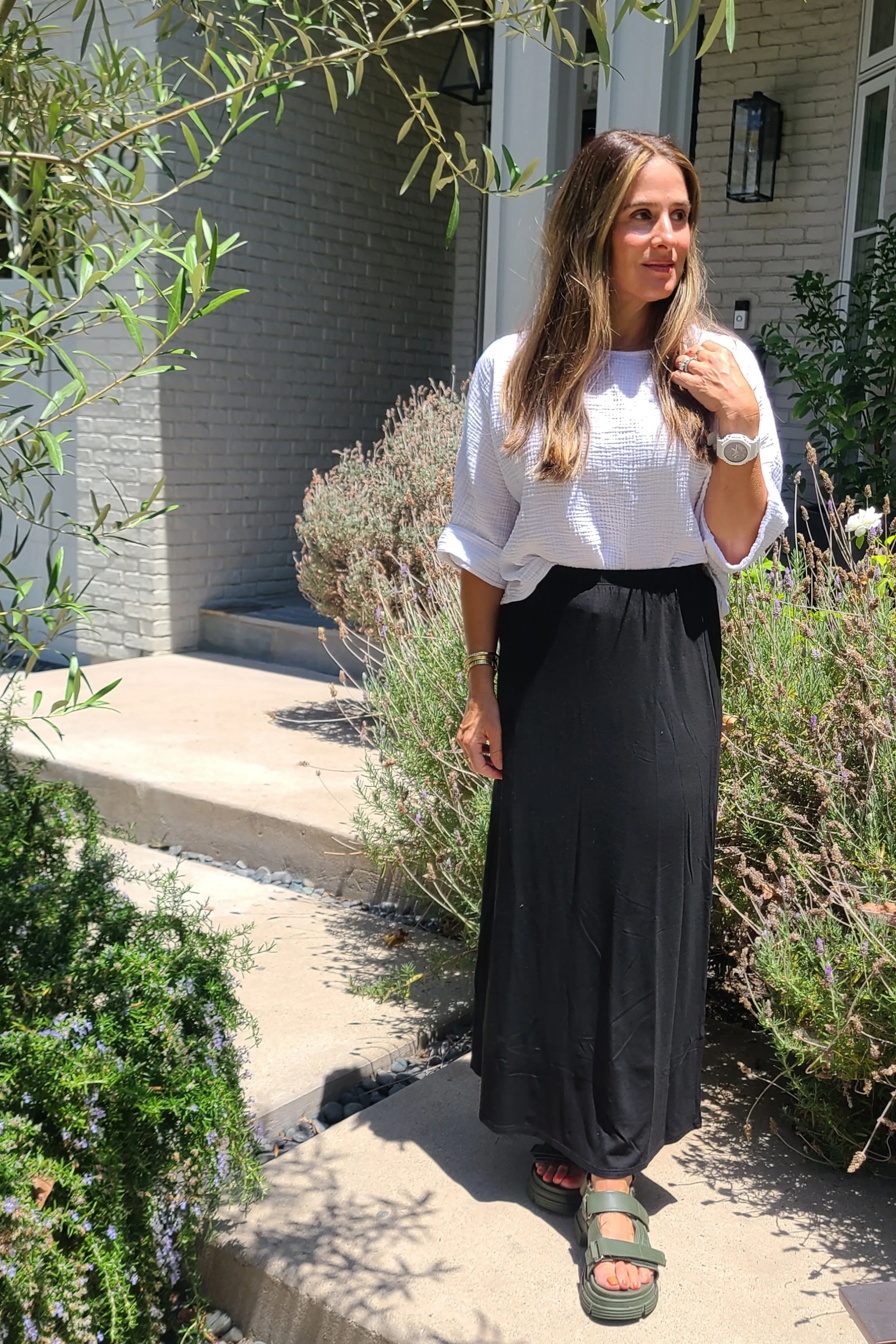 Basic Maxi Skirt, Black