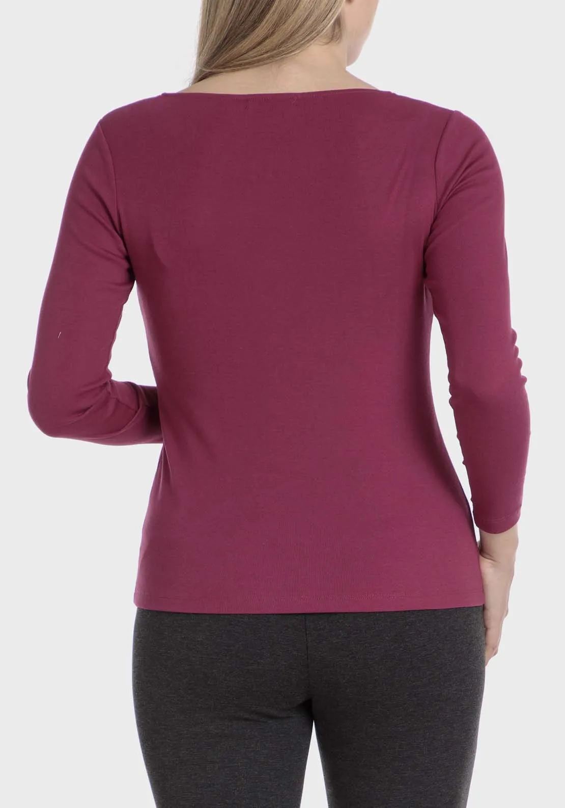 Basic T-Shirt With Gemstones - Red
