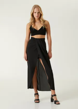 Beymen Club Midi Wrap Skirt Black
