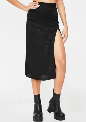 Black Cheetah Saika Skirt