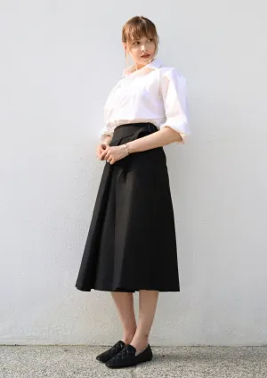 Black Side Belted Skirt