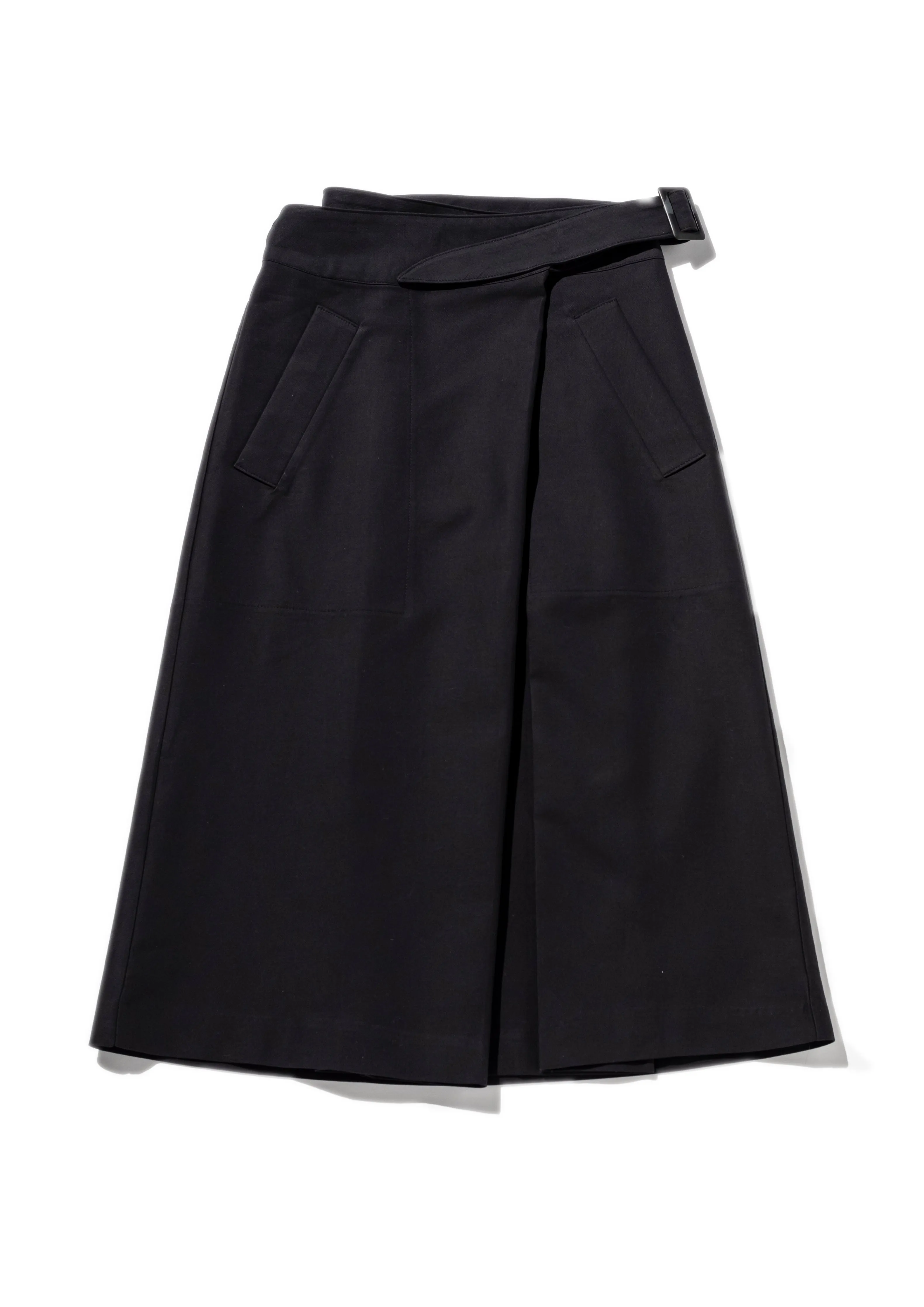 Black Side Belted Skirt