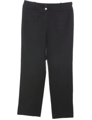 Black Straight-Fit Trousers - W32 L30