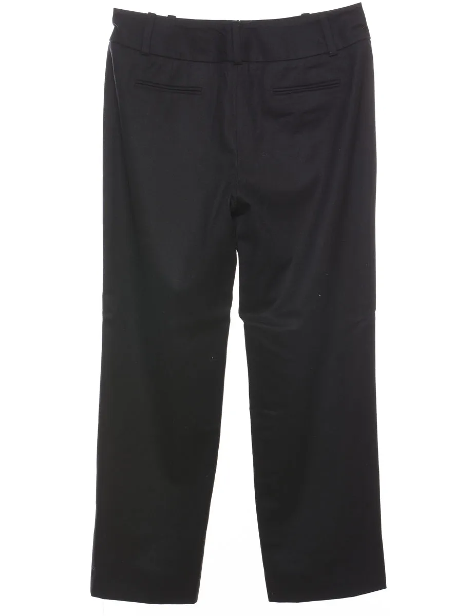 Black Straight-Fit Trousers - W32 L30