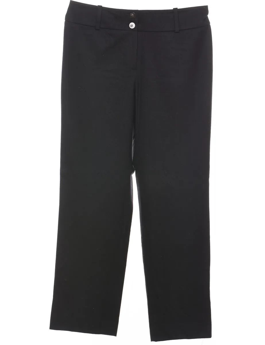 Black Straight-Fit Trousers - W32 L30