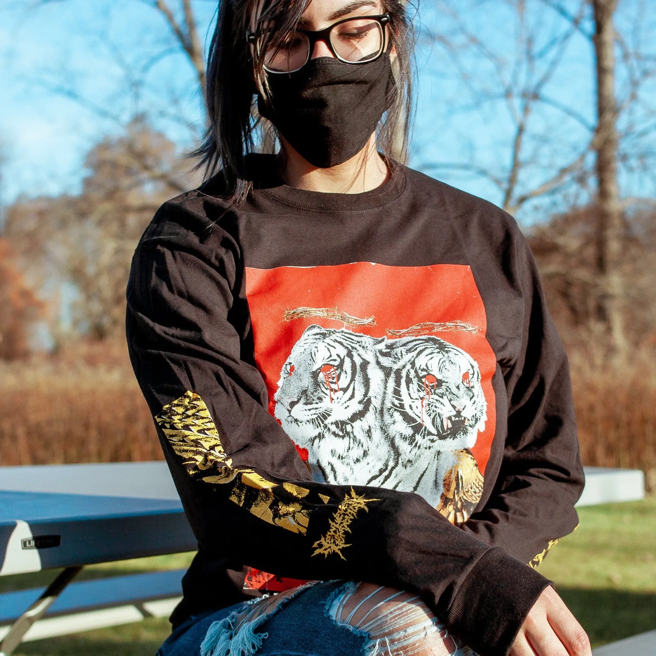 Black Tiger • Black • Long-Sleeve T-Shirt