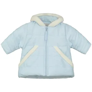 Blue Fur Trim Coat