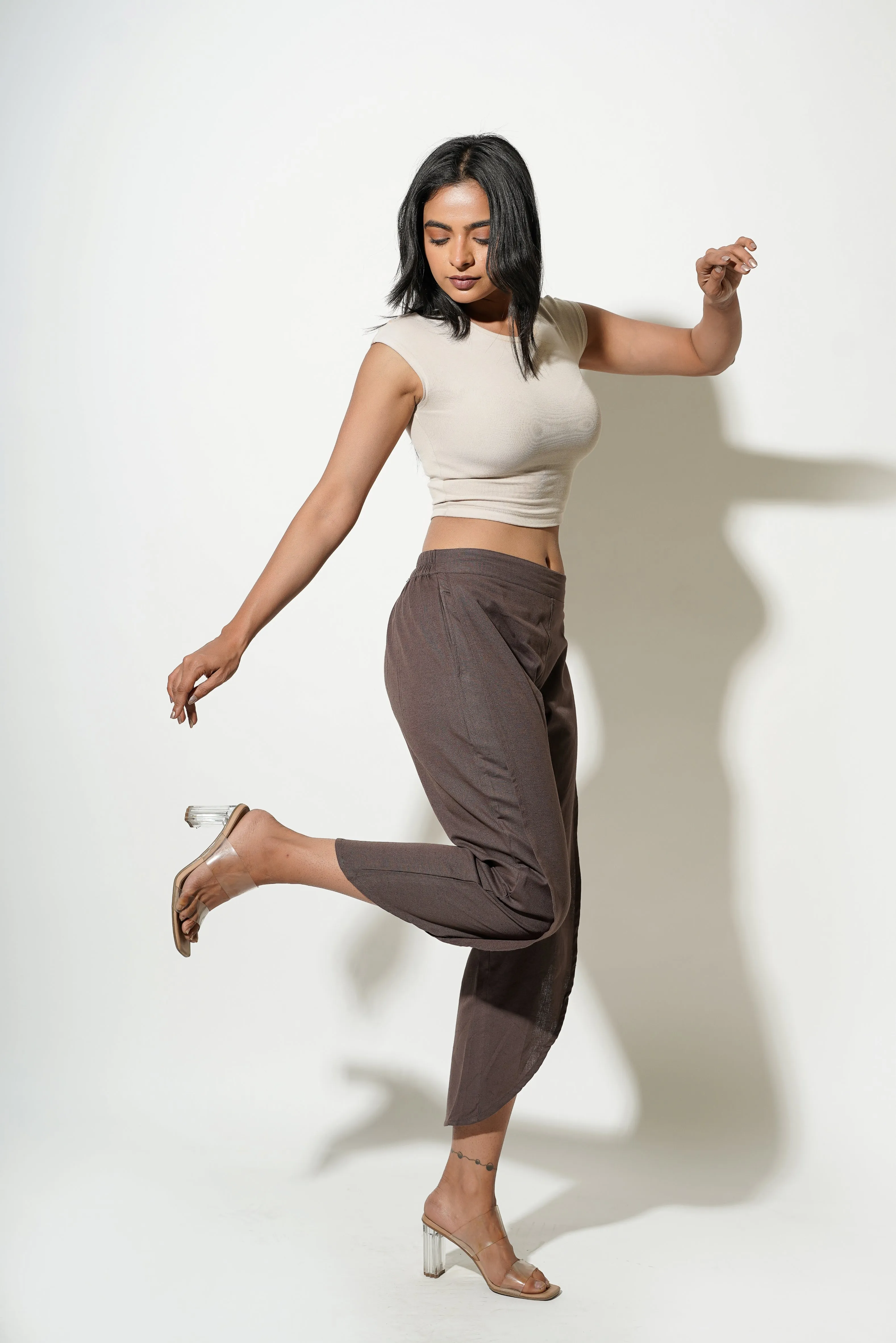 Burgundy Women's Tulip Trousers