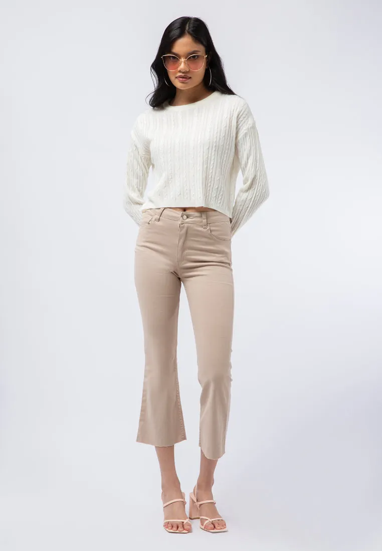 Cable Knit Long Sleeve Sweater