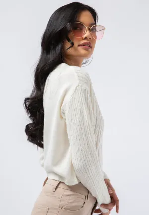 Cable Knit Long Sleeve Sweater